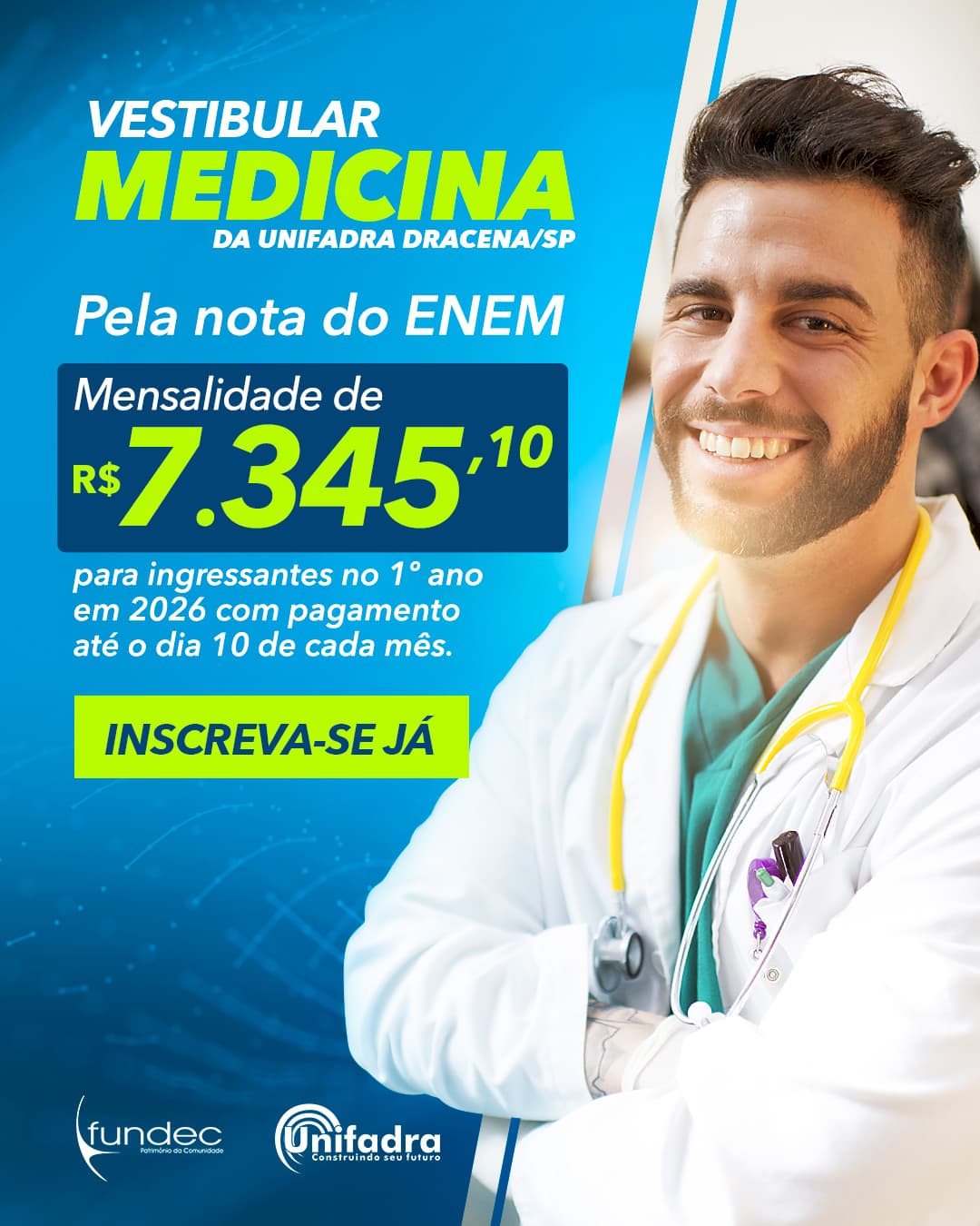 UNIFADRA - Vestibular de Medicina ENEM 2026/1
